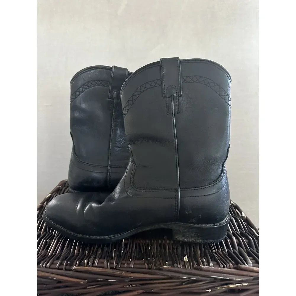 ARIAT‎ Boots Mens Heritage Roper Western Cowboy Boots Black Leather Size 9.5